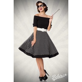 schulterfreies Swing-Kleid