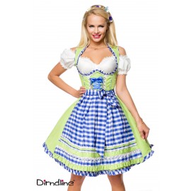 Unterbrustdirndl mit Karoschürze